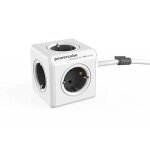 Chargeur extendeur - allocacoc - powercube extended - 5 prises - c�ble 15 m - argent / blanc
