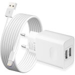 Chargeur iphone[certifi� apple mfi] prise usb avec cable 15m pour iphone 14 / 13 / 12 / 11 pro / xs / ...