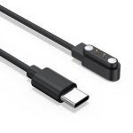 Chargeur magn�tique pour montre connect�e - trahoo - c�ble usb c 60cm - 2 broches - espacement 4mm - ...