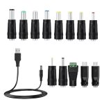 Chargeur multi embout usb vers dc - estampille - 13 connecteurs - 1 m - 5v - 3 a - haute vitesse