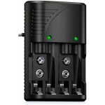 Chargeur de piles universel rapide - zor� - aa / aaa / 9v - indicateur led - protection surchauffe - ...
