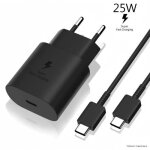 Chargeur rapide 25w - pour smartphones samsung galaxy a / s / z - noir (c�ble inclus)