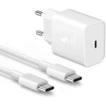Chargeur rapide 25w - e. f. connection - usb - c - câble 1m - compatible samsung galaxy a série Chargeur rapide 25w - e. f. connection - usb - c - câble 1m - compatible samsung galaxy a série