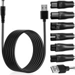 Chargeur de rasoir 7 pi�ces 5v c�ble universel pour tous les types de tondeuses �lectriques rasoir cordon ...
