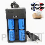 Chargeur rs - 93 + 4 piles accu rechargeable cr123a cr123 16340 3. 7v 1200mah #13