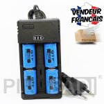 Chargeur rs - 93 + 4 piles accu rechargeable cr123a cr123 16340 3. 7v 2800mah 8