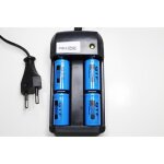 Chargeur rs08 + 4 batterie pile 16340 cr123 2800mah rechargeable 3. 7v ion accu