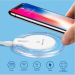 Chargeur sans fil 10w - qi - blanc - compatible iphone / samsung / huawei - charge rapide - universel ... Chargeur sans fil 10w - qi - blanc - compatible iphone / samsung / huawei - charge rapide - universel ...