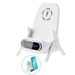 Chargeur sans fil 15w avec enceinte int�gr�e - support smartphone ergonomique induction rapide design ...