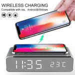 Chargeur sans fil réveil avec chargeur à induction sans fil horloge avec affichage digital led heure ... Chargeur sans fil réveil avec chargeur à induction sans fil horloge avec affichage digital led heure ...