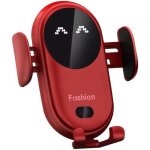Chargeur sans fil de voiture support de t�l�phone portable chargeur rapide � induction infrarouge intelligent ...