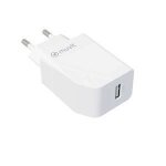 Chargeur secteur 1 usb 2. 4a (12w) - muvit - for change - blanc - smartphones et tablettes