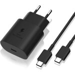 Chargeur secteur rapide 25w - isonix - compatible samsung s22 / s21 / s20 - usb - c - 1 mtre - noir