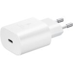 Chargeur secteur rapide - 25w - samsung - port usb type c (sans cble) - blanc