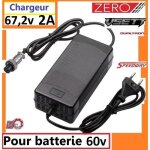 Chargeur trottinette 672v 2a pour batterie 60v zero dualtron eagle dualtron victor thunder kaabo vsett ...