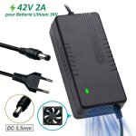 Chargeur trottinette �lectrique 42v 2a chargeur batterie 36v pour v�lo �lectrique adaptateur - universel ...