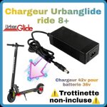 Chargeur - urbanglide - 8 plus - 42v - noir - pour trottinette lectrique urbanglide 36v