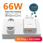 Chargeur usb super rapide 66w pour huawei mate 40 50 p50 p60 nova 10 honor 90 100 x8b magic 5 lite 6 ...