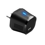 Chargeur usb secteur camera espion wifi 4k vision de nuit noir Chargeur usb secteur camera espion wifi 4k vision de nuit noir