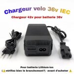 Chargeur pour v�lo �lectrique 36v avec branchement sp�cifique iec voir photo principale chargeur 42v ...