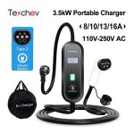 Chargeur voiture �lectrique portable teschev ? c�ble type 2 iec 62196 - 2 220 - 230v 16a prise schuko ...