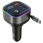 Chargeur voiture pd 65w rapide ge03 avec c�ble r�tractable indicateur lumineux tension allume - cigare ...