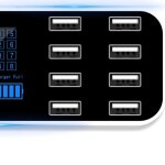 Chargeur de voiture usb 8 ports de tlphone  charge rapide prise multi 40w avec cran led allume cigare ...