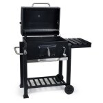 Wiltec chariot barbecue � charbon 1130x475x 1000mm clapet anti - feu hauteur r�glable thermom�tre espaces ...