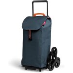 Chariot de courses - gimi - tris urban - 6 roues - 100% polyester - 52 l - gris