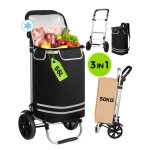 Chariot de courses pliable avec une capacit� de 56 litres et une charge maximale de 50 kg chariot 3 - ...