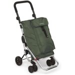 Chariot de courses pliable foppapedretti go up - olive - capacité 38l - sac isotherme 6l Chariot de courses pliable foppapedretti go up - olive - capacité 38l - sac isotherme 6l