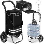 Chariot de courses - tectake - sac isotherme shopper 3 en 1 pliable poign�e r�glable 46 x 385 x 1005 ...