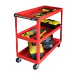 Chariot datelier relaxdays servante � outils 3 niveaux mobile jusqu� 100 kg h x l x p : 825 x 84 x 41 ...