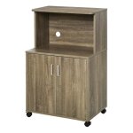Homcom - desserte - panneaux de particules - 60x40x97cm - gris