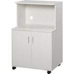 Homcom - desserte - panneaux de particules - 60x40x97cm - blanc