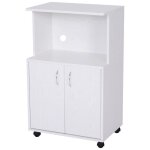 Chariot desserte moderne desserte pour cuisine 60l x 40l x 97h cm niche micro - ondes blanc 60x40x97cm ... Chariot desserte moderne desserte pour cuisine 60l x 40l x 97h cm niche micro - ondes blanc 60x40x97cm ...