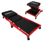 Chariot de garagiste et sige de mcanicien - chariot de visite mcanicien pliable ? 2en1 planche et ...