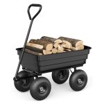 Chariot de jardin basculeur renforc� - capacit� 600 lb (272 kg) - r�glable � 180� - roues tout - terrain ...