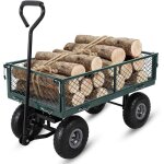 Chariot de jardin brouette - chariot de jardin - 89 x 46 x102cm - vert - chariot de transport pliable ...