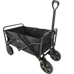 Chariot de jardin - brouette chariot de transport pliable 100x505x99 cm - max 80 kg - poign�e t�lescopique ...