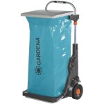 Chariot de jardin mobile gardena - armature mtallique - hauteur de sac rglable - 70kg max - bleu