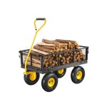 Chariot de jardin transport - vevor - charge 22680 kg - chariot utilitaire tractable ext�rieur en m�tal ...
