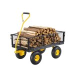 Chariot de jardin transport - vevor - charge 40823 kg - chariot utilitaire tractable ext�rieur en m�tal ...