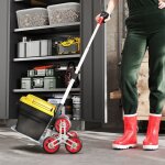 Chariot monte - escalier pliable - langtu - homcom - syst�me 6 roues - capacit� 70 kg - aluminium rouge ...