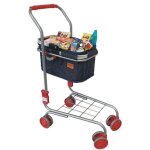 Chariot avec panier en jeans et 40 miniatures