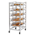 Chariot plaques � pain 10 niveaux - flasidu - �tag�re de boulangerie commerciale avec roues de frein ...