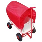 Chariot de transport en bois - varan - wagon - charge 150kg - roues gonflables - b�che amovible