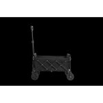 Chariot de transport pliant noir - charrette � bras compacte pour jardin camping & courses - 70l charge ...