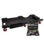 Chariot de visite kraft mller vidange vhicule set pour mcanicien coffret 108 pcs cl  cliquet douille ...