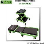 Chariot de visite - zipper - zi - mhkr40 - convertible en tabouret - 6 roues - cuir et mtal